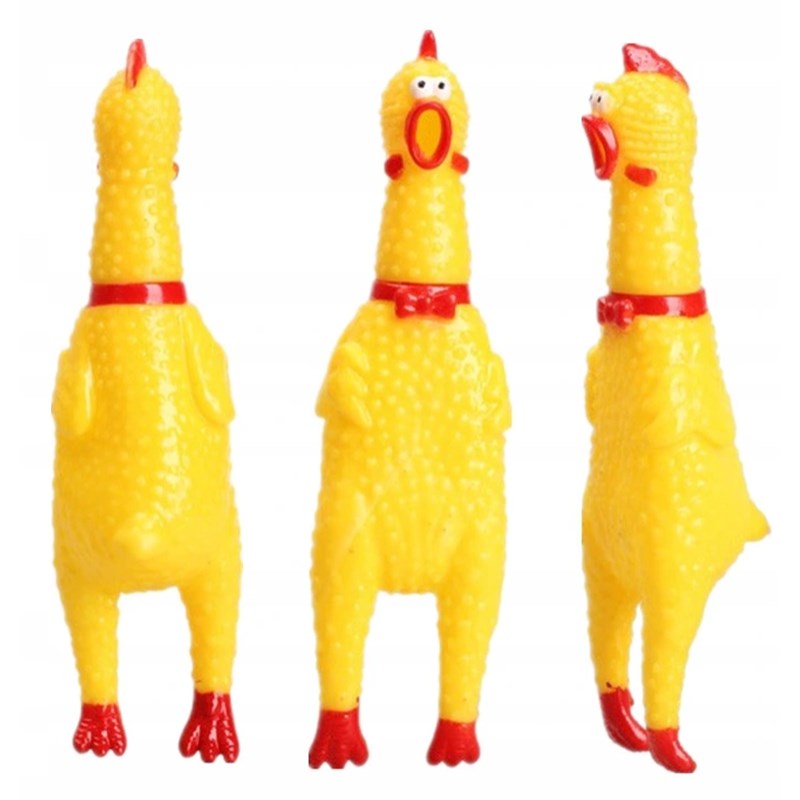 GRYZAK DLA PSA GUMOWY KURCZAK PISZCZĄCA ZABAWKA 29 CM XJ3326