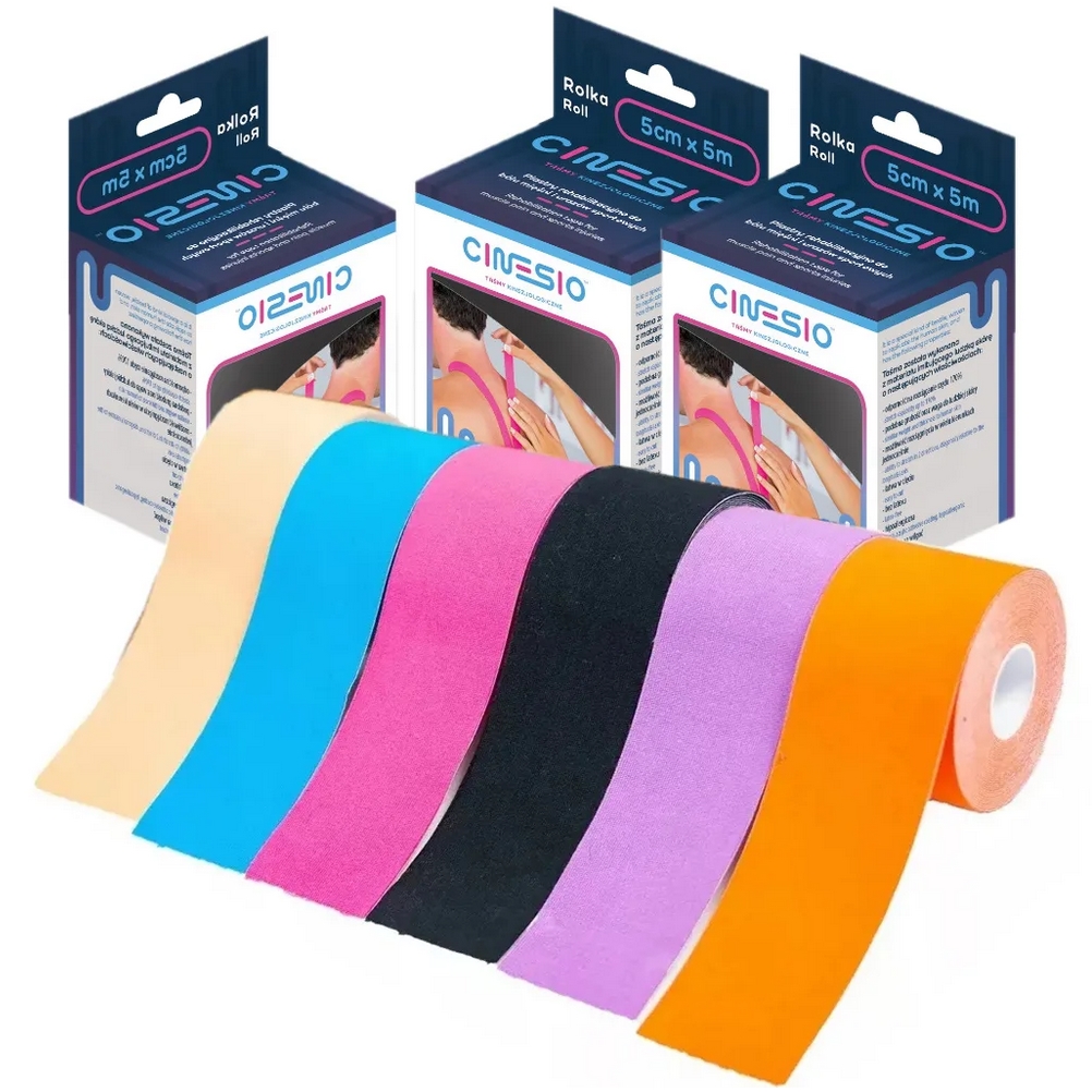 Kinesiotaping kinesio plastry tejpy tape taśma 5m 0414
