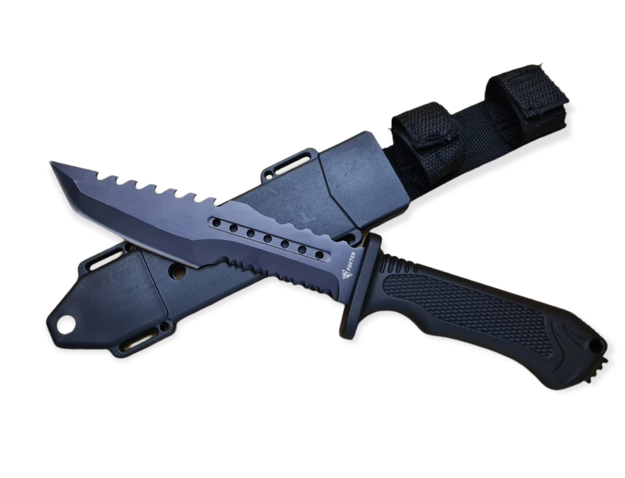 FOXTER® Nóż taktyczny wojskowy militarny krzesiwo 31cm 2055