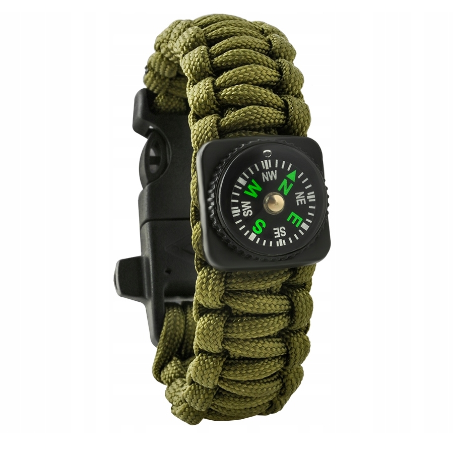 Opaska bransoletka paracord survival kompas gwizdek 1141