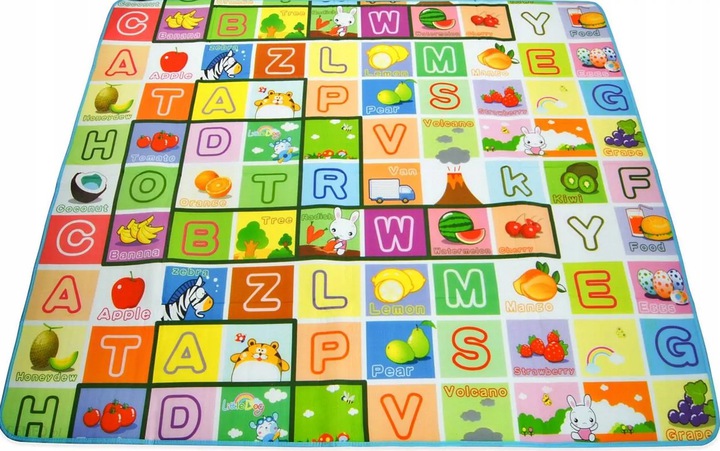 Mata Edukacyjna piankowa dwustronna 180x130cm ILOSĆ W KARTONIE 30 SZT