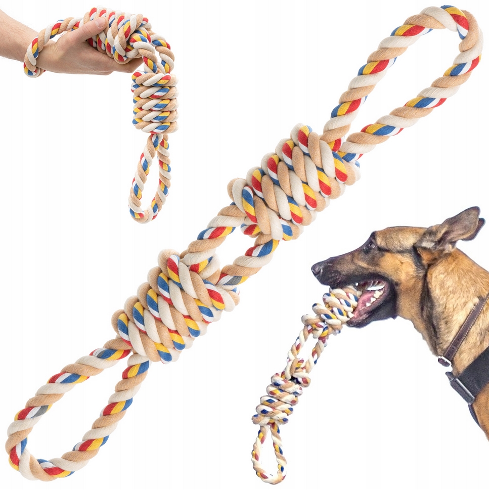 Zabawka dla psa sznur bawełniany duży szarpak xxl 45cm