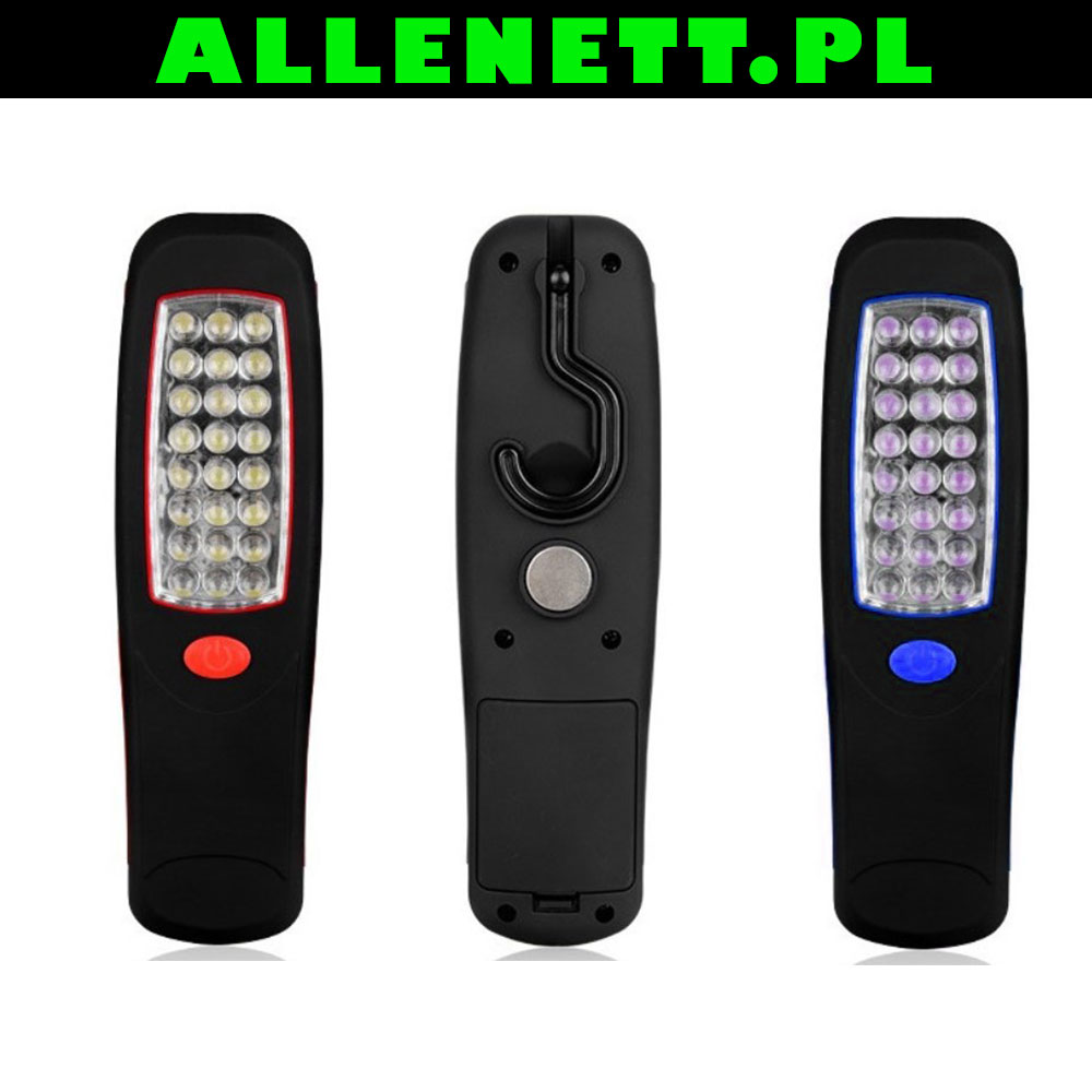 LATARKA SAMOCHODOWA HAKOWA LAMPA WARSZTATOWA 24 LED  KOLOR MIX XJ4572