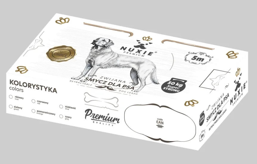 NUXIE® Premium smycz dla psa automatyczna taśmowa 5m 50kg 2377