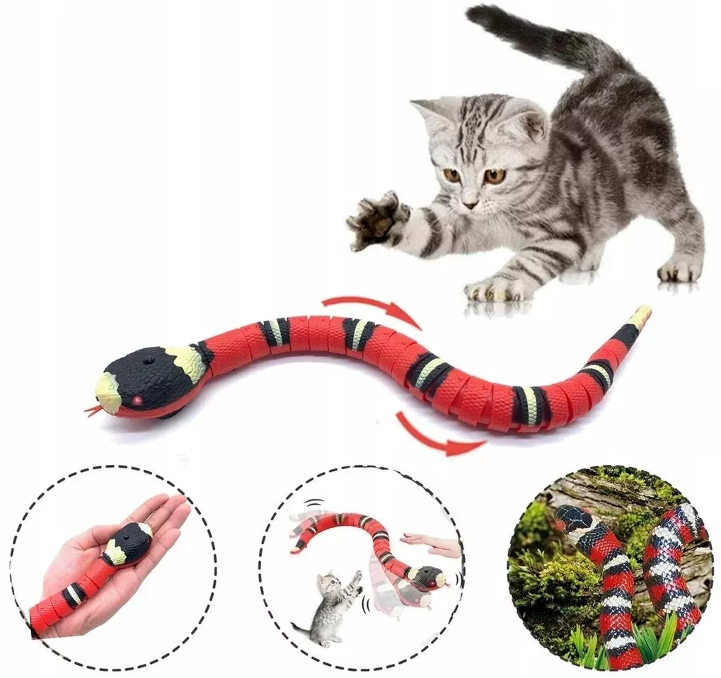 NUXIE® Zabawka dla kota psa ruchomy wąż usb 2406
