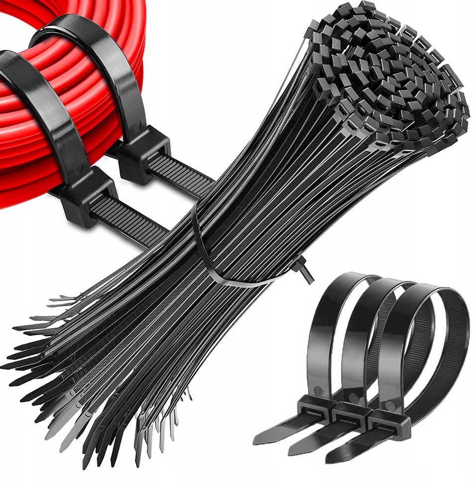 Opaski zaciskowe kablowe trytki uv czarne 3x120mm 100 sztuk 2483