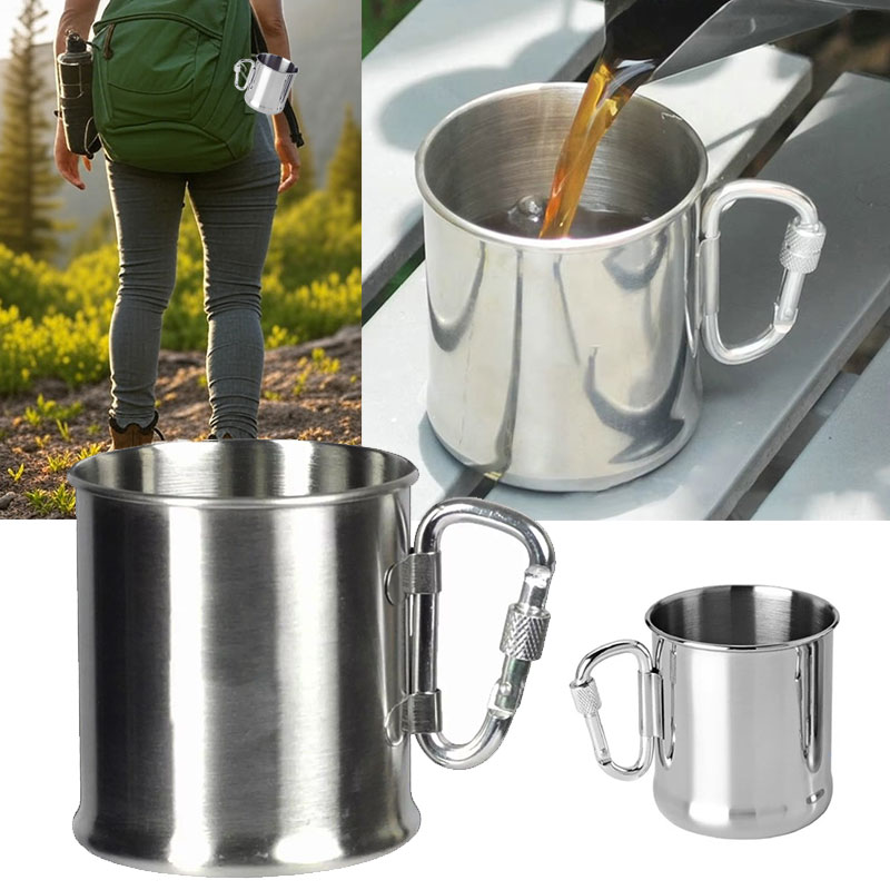 KUBEK Z KARABIŃCZYKIEM TURYSTYCZNY METALOWY 250ML XJ4925