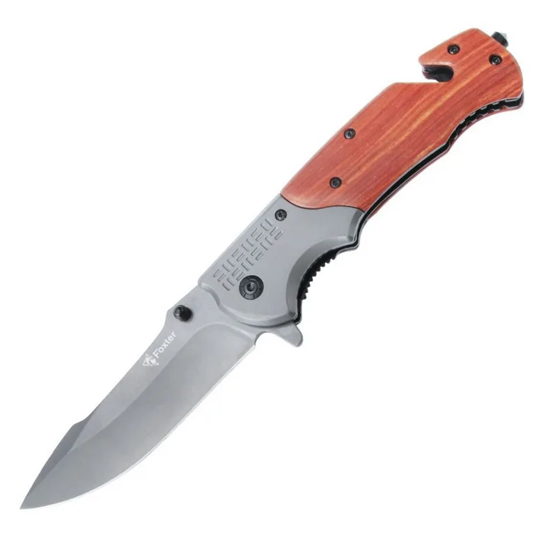 FOXTER® Nóż składany ratowniczy myśliwski survival 23cm 2670