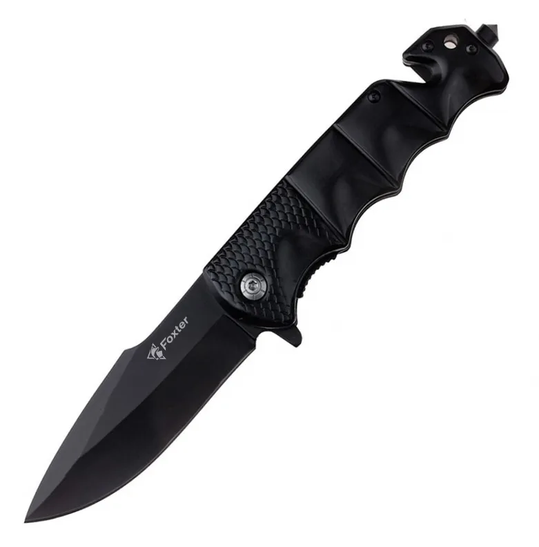 FOXTER® Nóż składany ratowniczy myśliwski survival 23cm 2678