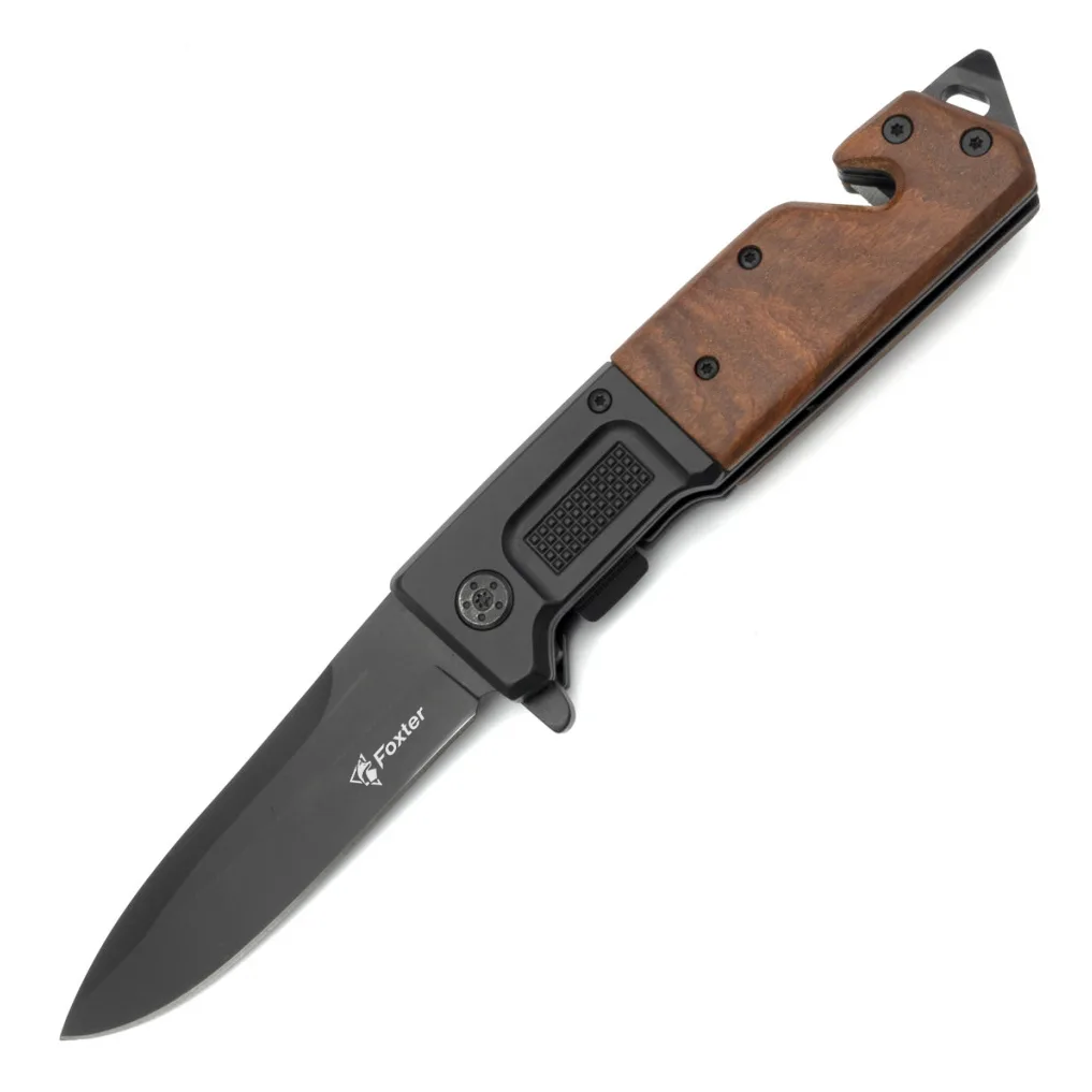 FOXTER® Nóż składany ratowniczy myśliwski survival 23cm 2694