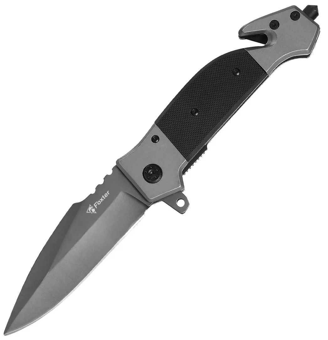 FOXTER® Nóż składany ratowniczy myśliwski survival 23cm 2664