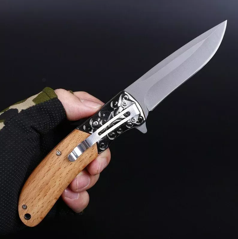 FOXTER® Nóż składany ratowniczy myśliwski survival 22,5cm 2652
