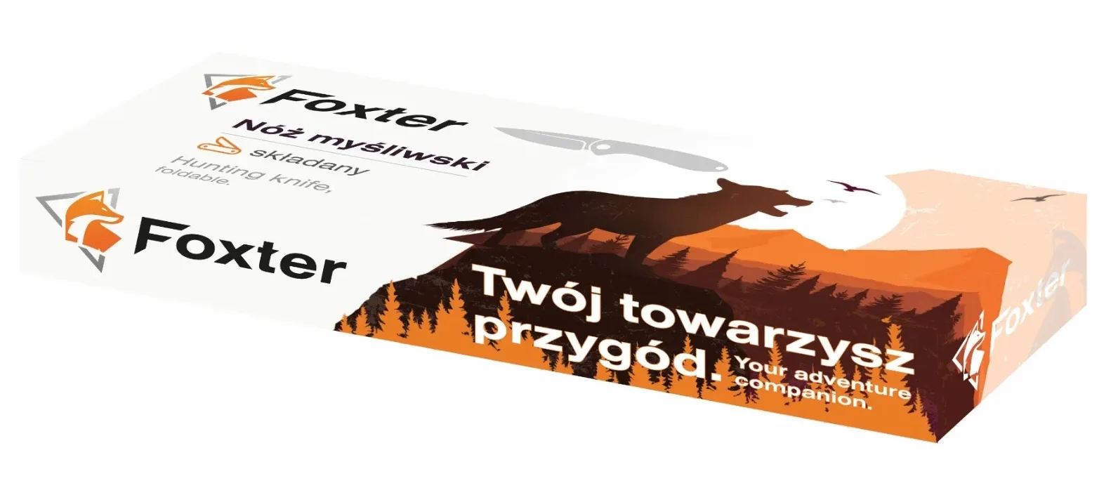 FOXTER® Nóż składany ratowniczy myśliwski survival 23cm 2663