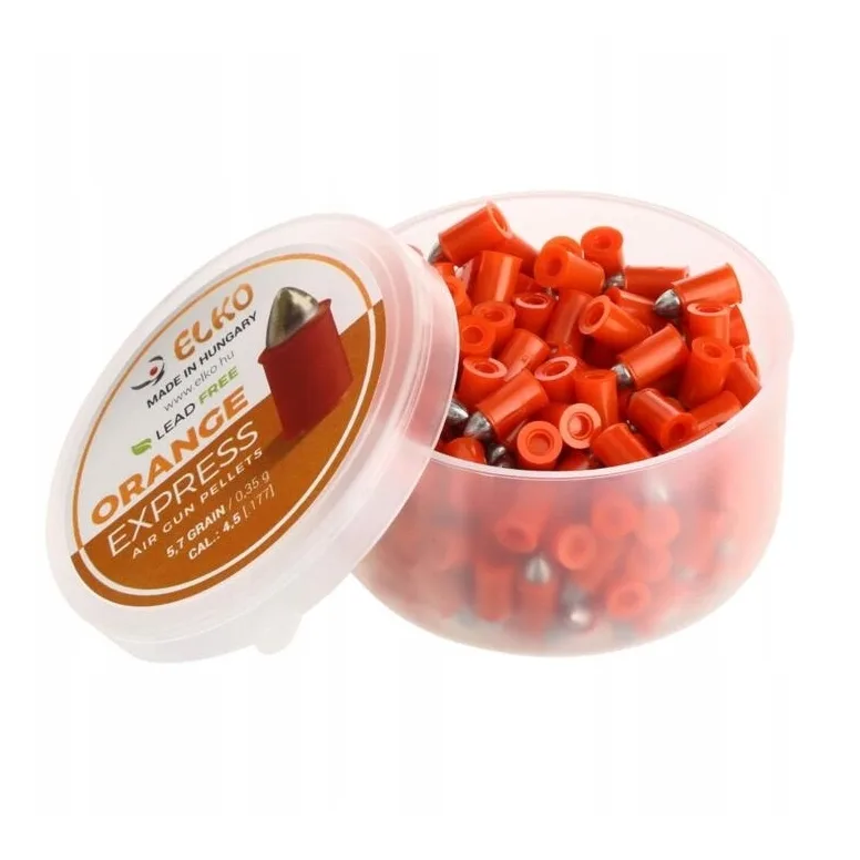 Śrut stalowy teflonowy bezołowiowy ostry ELKO orange pomarańczowy 4,5mm EL45ORANGE