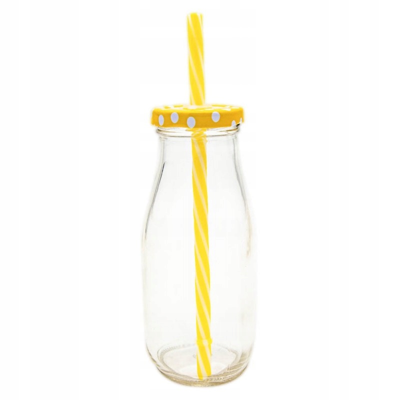 BUTELKA ZE SŁOMKĄ I ZAKRĘTKĄ 230ml SYMBOL R284