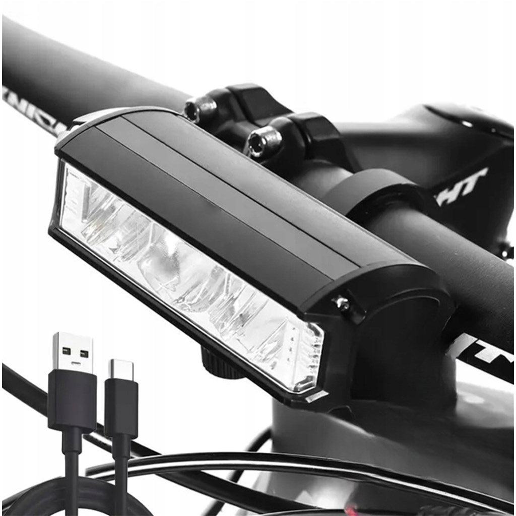 LAMPKA ROWEROWA PRZEDNIA LED USB B-SQUL  XJ5456