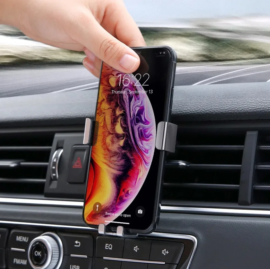 Uchwyt samochodowy na telefon kratkę wentylacji grawitacyjny 2485