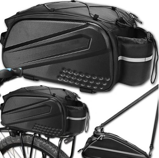 TORBA SAKWA ROWEROWA  NA BAGAŻNIK CZARNY  KUFER XJ5563