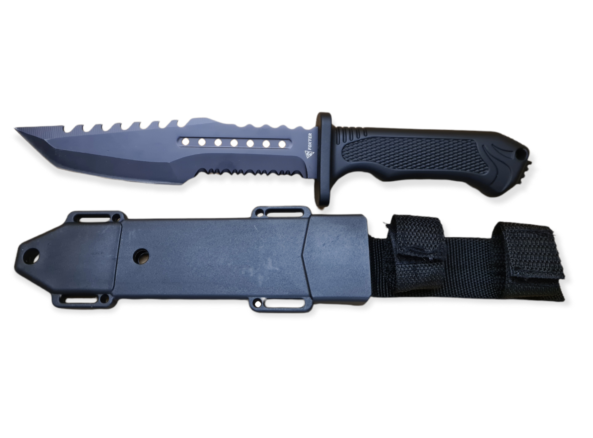 FOXTER® Nóż taktyczny wojskowy militarny krzesiwo 31cm 2055