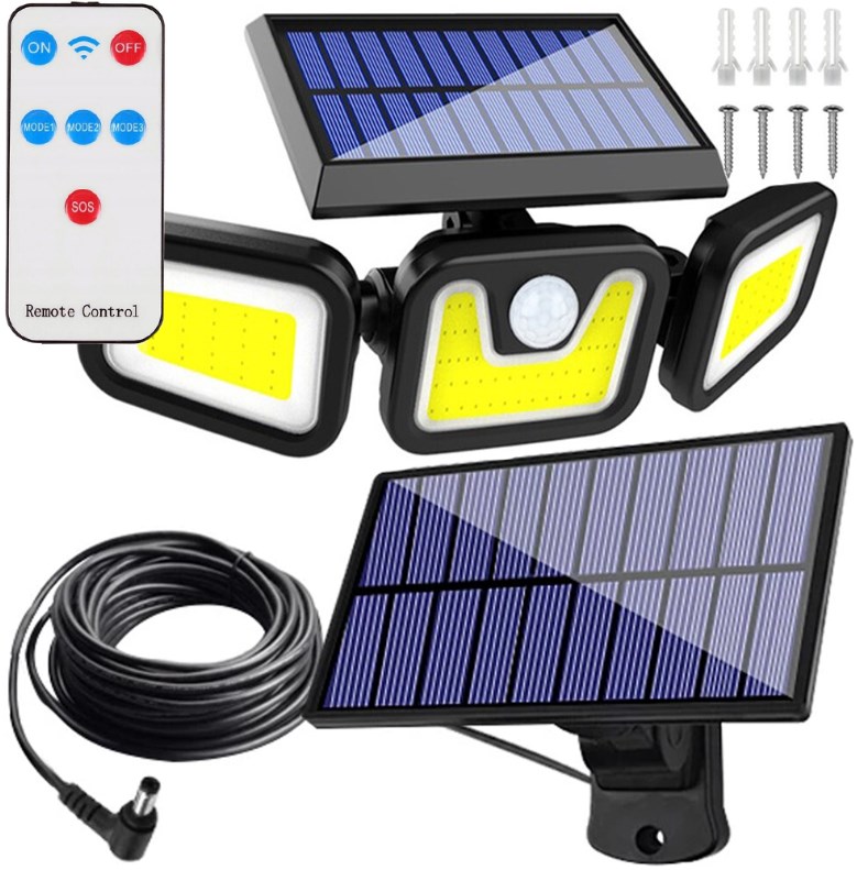LAMPA SOLARNA Z CZUJNIKIEM RUCHU ZMIERZCHU 165 LED XJ5662