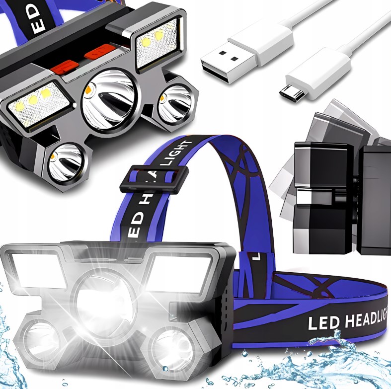 LATARKA CZOŁOWA LED USB XJ5663