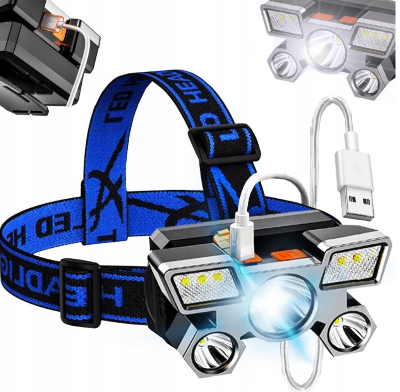 LATARKA CZOŁOWA LED USB XJ5663