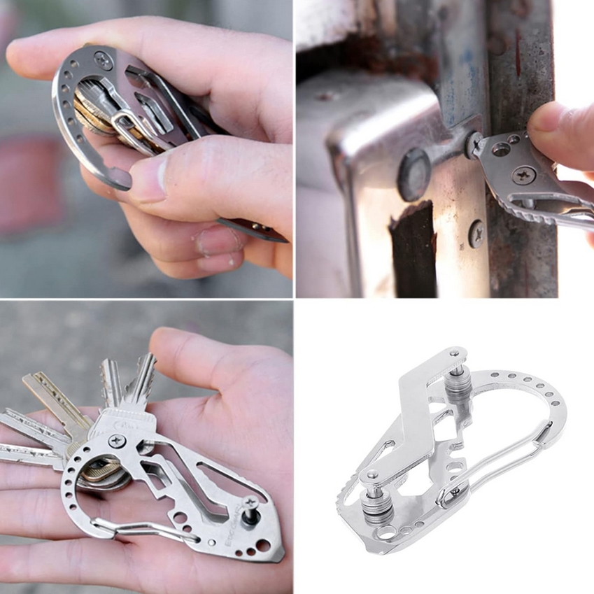 Karabińczyk wielofunkcyjny multitool na klucze brelok 1402