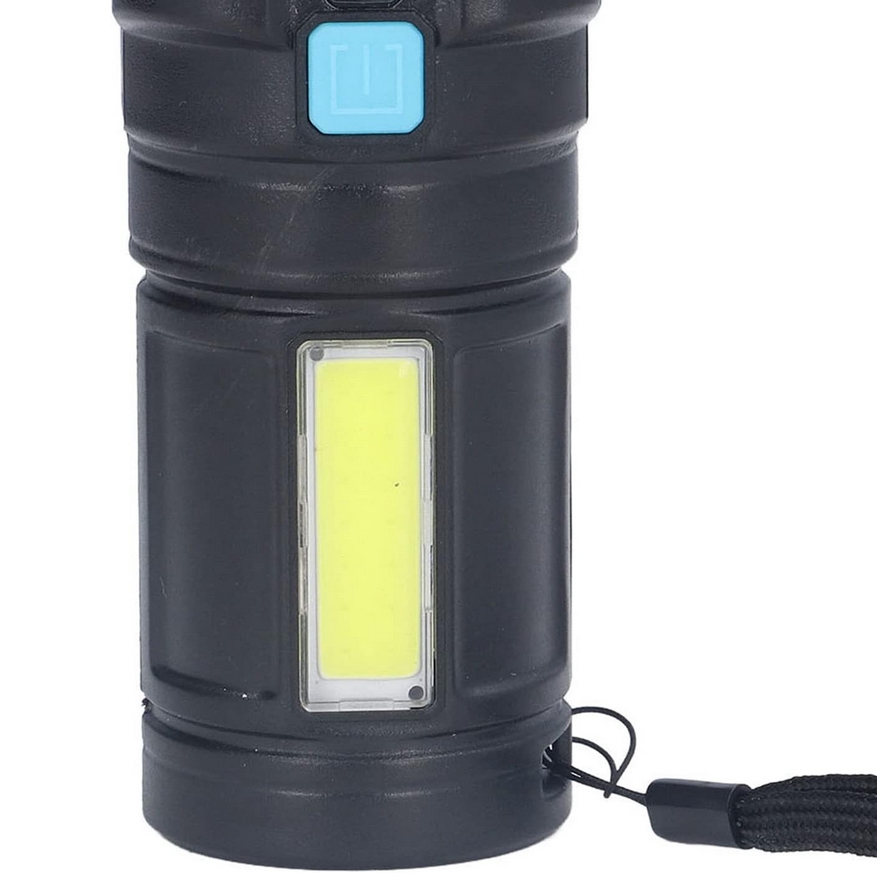 GENETIC® Latarka wojskowa wielofunkcyjna akumulatorowa szperacz 5 led cob usb 2423