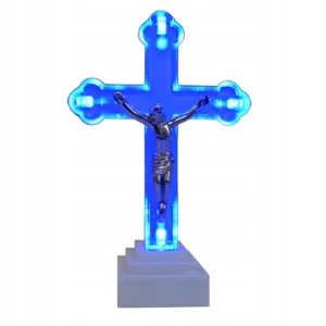 KRZYŻ PLASTIKOWY 13 X 8 CM ŚWIECĄCY SYMBOL 3851