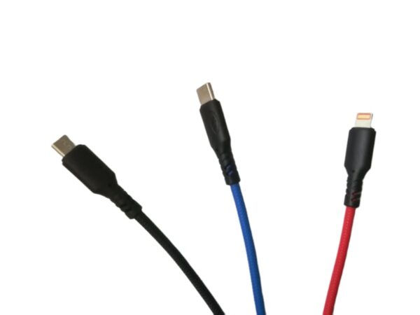 KABEL USB DO TELEFONU 3 W 1 TYP C MICRO IPHONE SYMBOL RJ5009