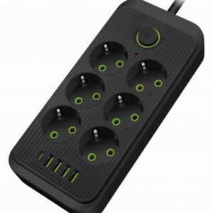 PRZEDŁUŻACZ LISTWA 2m 6 gniazda + 4x USB +1 USB C SYMBOL 3245