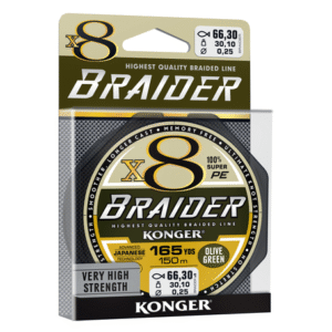 PLECIONKA BRAIDER X8 LIME GREEN 0,16/150 KONGER