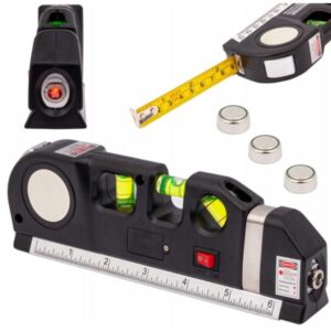 POZIOMICA LASEROWA Z MIARKĄ 250cm MIARA LASER LED XJ807