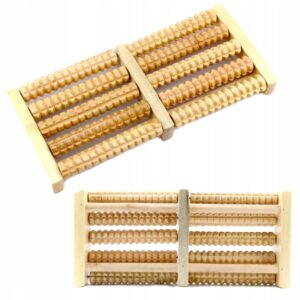 MASAŻER DO STÓP TRADYCYJNY DREWNIANY ROLLER 2 X 5 XJ061
