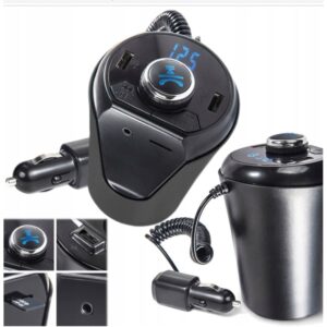 TRANSMITER FM BLUETOOTH ROZMOWY ŁADOWANIE KUBEK XA063
