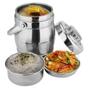 STALOWY Termos obiadowy menażka 1,6 L lunch box 3 PCS XR126