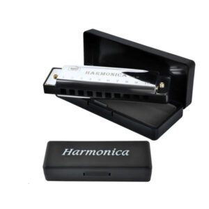 HARMONIJKA METALOWA USTNA 11 CM W ETUI XJ4318