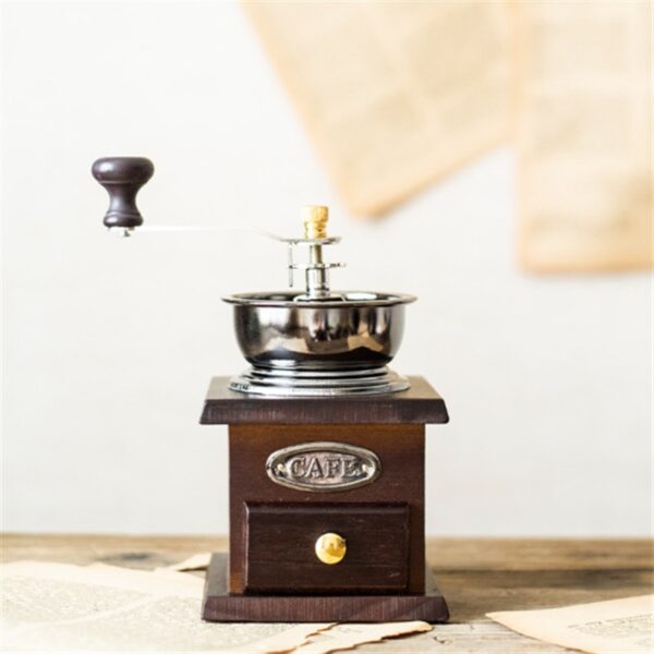 MŁYNEK DO KAWY DREWNIANY TRADYCYJNY RĘCZNY COFFEE XJ3387