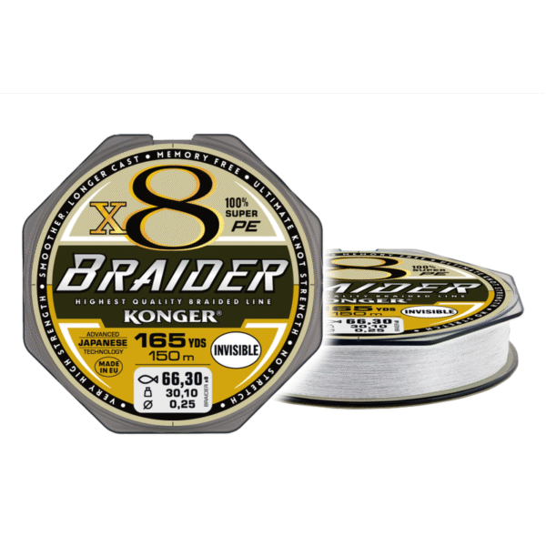 Plecionka Braider X8 Invisible 0,10m/150m