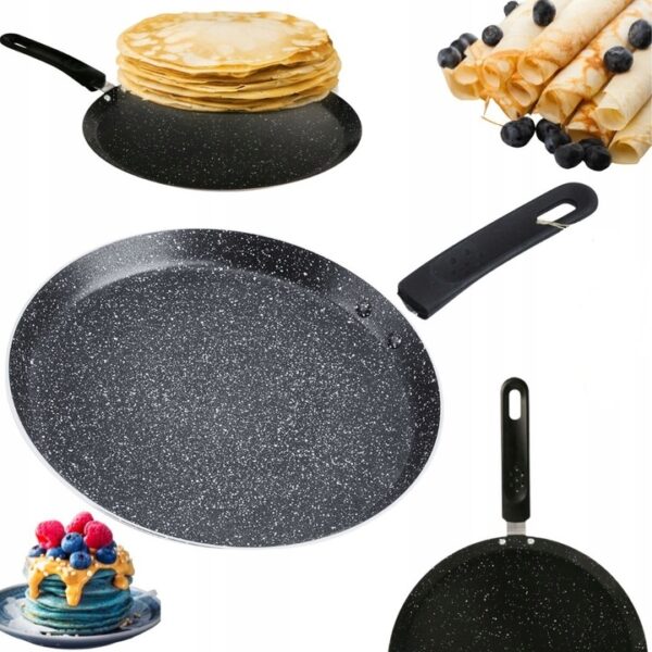 PATELNIA DO NALEŚNIKÓW MARMUROWA GAZ INDUKCJA ZIMNA RĄCZKA NON-STICK 28 CM SYMBOL 018323