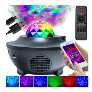 LAMPA LED PROJEKTOR GWIAZD KULA LAMPKA LED NOCNA BLUETOOTH XJ4811
