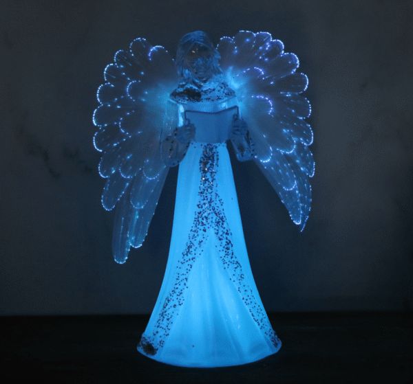 Anioł LED świecący na różne kolory z książką 22cm RGB SYMBOL 10249
