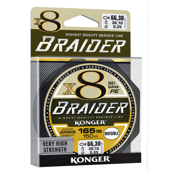 Plecionka Braider X8 Invisible 0,10m/150m