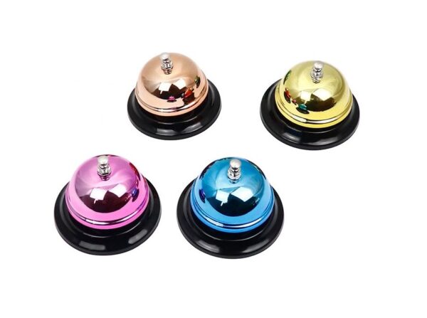 DZWONEK RECEPCYJNY BAROWY METALOWY KOLORY MIX XJ3714