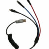 KABEL USB DO TELEFONU 3 W 1 TYP C MICRO IPHONE SYMBOL RJ5009