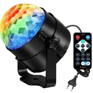 LAMPA LEDKULA DISCO PROJEKTOR DYSKOTEKOWY REFLEKTOR LED RGB XJ4810