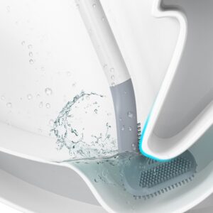 SZCZOTKA TOALETOWA DO WC ŁAZIENKI SILIKONOWA Z WIESZAKIEM ZAKRZYWIONA XJ5487
