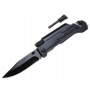 NÓŻ SKŁADANY RATOWNICZY  LED AUTOMAT TAKTYCZNY SURVIVAL 22 CM XJ4478