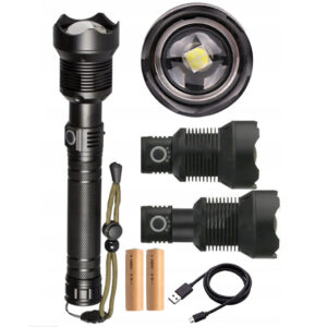 LATARKA LED TAKTYCZNA MOCNA LED ZOOM USB AKUMULATOR XJ4176