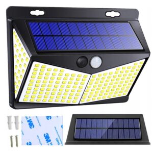 LAMPA SOLARNA Z CZUJNIKIEM RUCH I ZMIERZCHU 208LED XJ3854